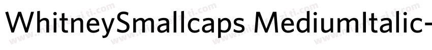 WhitneySmallcaps MediumItalic字体转换